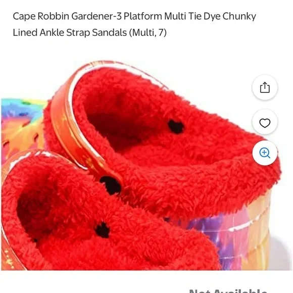 New Cape Robbin Gardener 3 Rainbow Praid Platform Clogs Sleep On Faux Blue Red - Picture 5 of 14